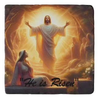The Resurrection Light: Jesus Christ Rises Trivet