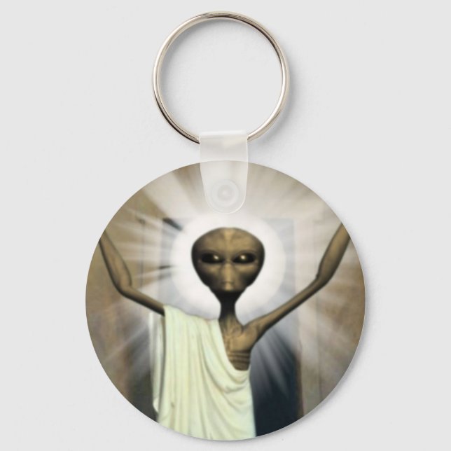 The Resurrection Of Alien Jesus Keychain (Front)