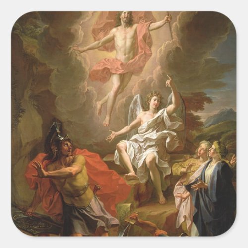 The Resurrection of Christ 1700 Square Sticker