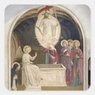 The Resurrection of Christ and the Pious Women at Square Sticker