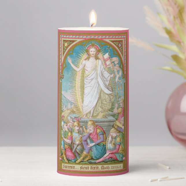 The Resurrection of Christ Jesus (SAU 041) Pillar Candle (In Situ)