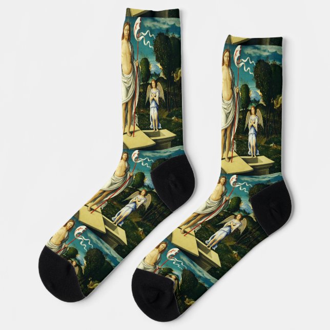 The Resurrection of Jesus by Girolamo da Santacroc Socks (Left)
