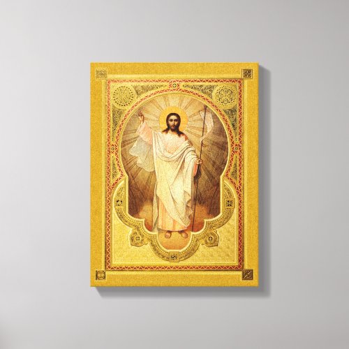 The Resurrection of Our Lord Icon on Canvas Print