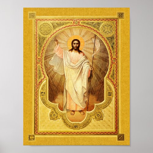 The Resurrection of Our Lord  Icon Poster