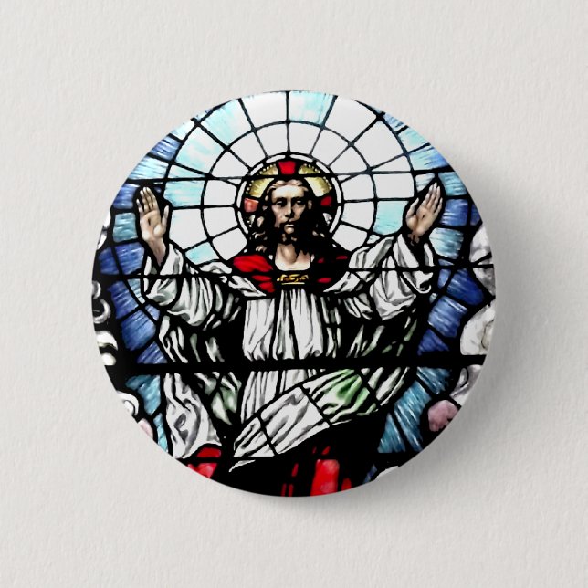 The Resurrection of our Lord (Stained Glass) Button (Front)