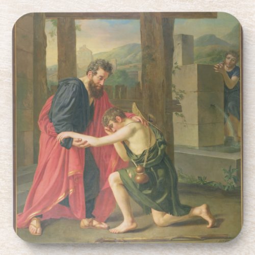 The Return of the Prodigal Son 1823 oil in canva Drink Coaster