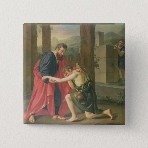 The Return of the Prodigal Son 1823 oil in canva Pinback Button