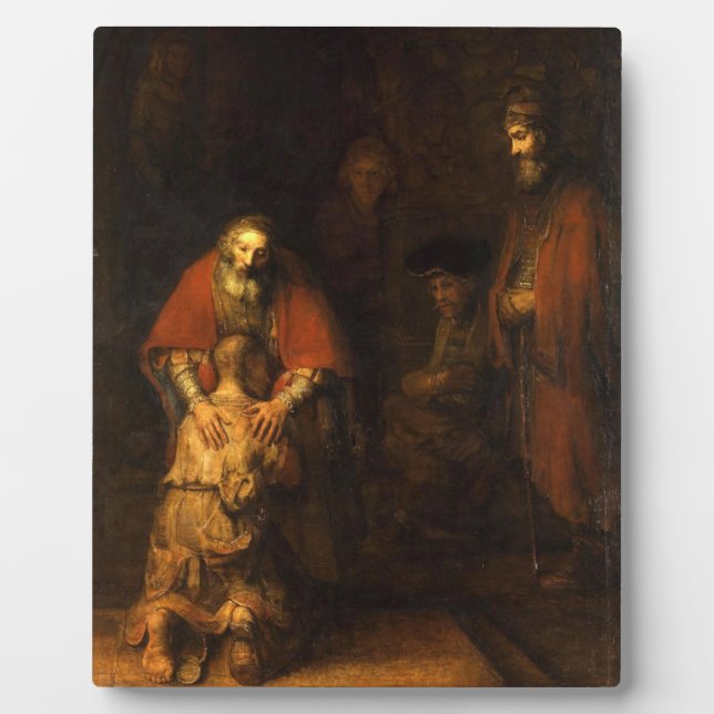 The Return of the Prodigal Son Painting Rembrant Plaque (Front)