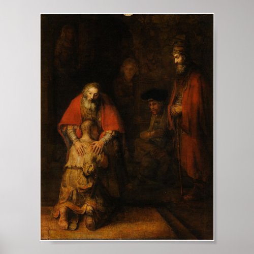 The Return of the Prodigal Son Vintage Art Poster