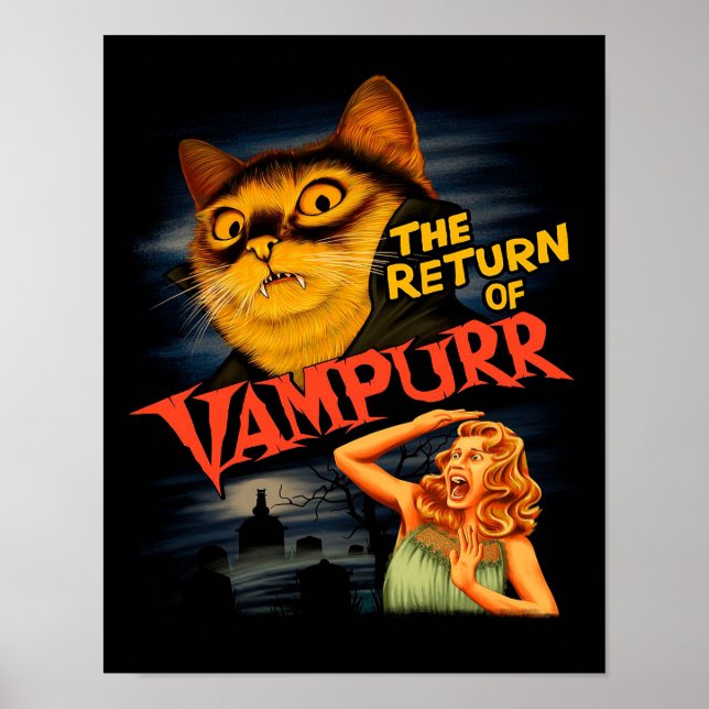 The Return of Vampurr |Adorable Cat Poster (Front)