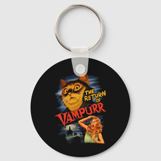 The Return Of Vampurr Funny Cat  Keychain (Front)