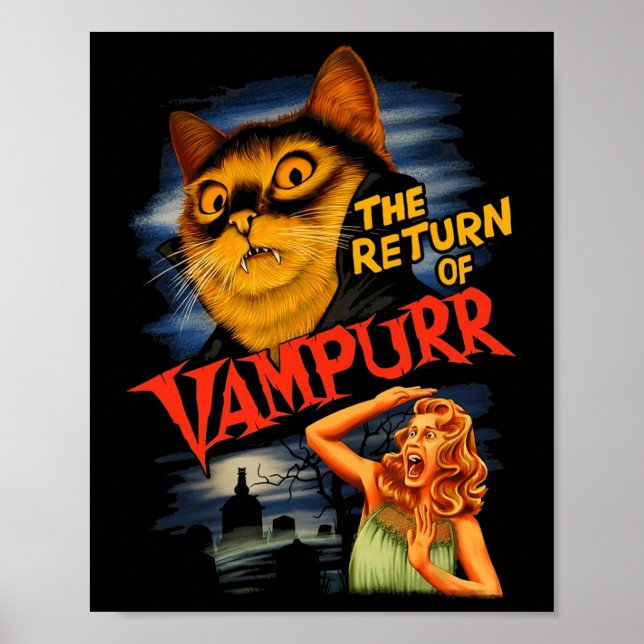 The Return Of Vampurr Funny Cat  Poster (Front)