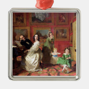 The Rev. and Mrs Palmer-Lovell with their daughter Metal Ornament