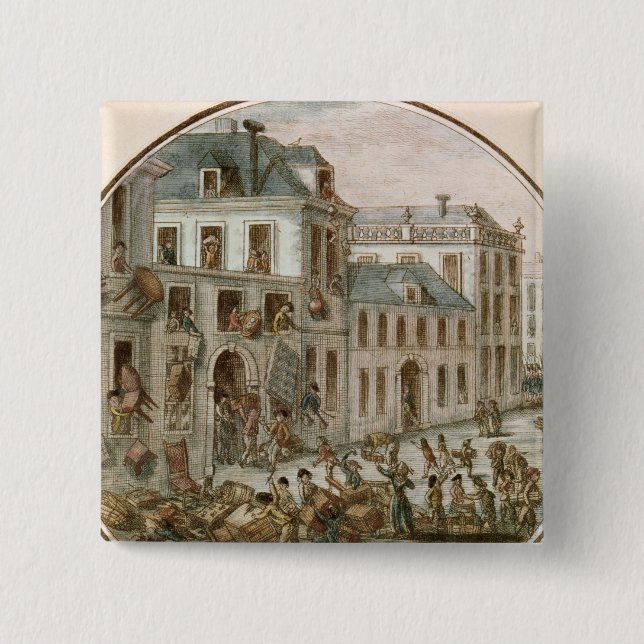 The Reveillon Riot of April, 1789 Pinback Button (Front)