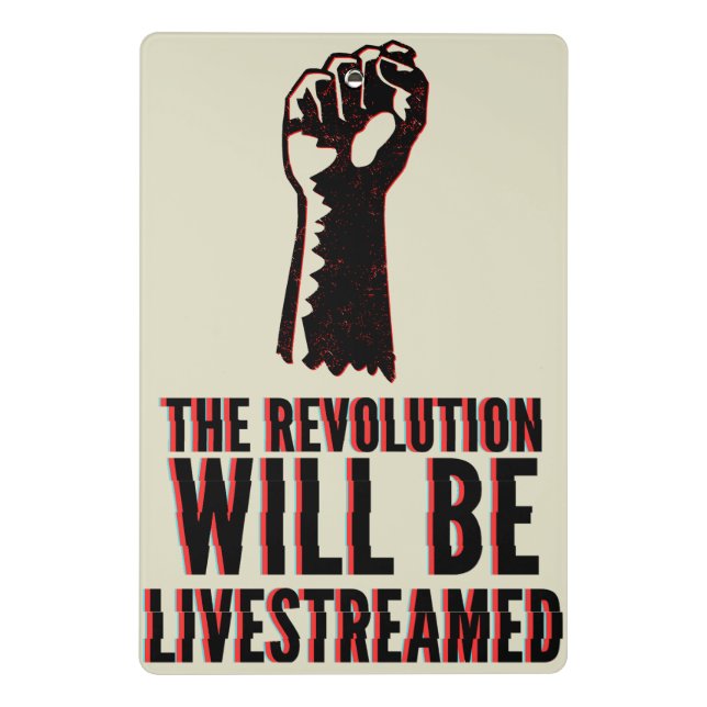 The Revolution Will Be Livestreamed Mini Clipboard (Back)