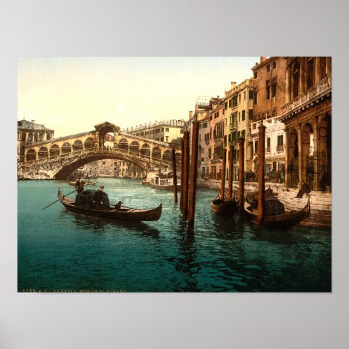 The Rialto Bridge Venice Italy Grand Canal Poster