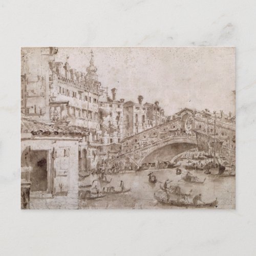 The Rialto Bridge Venice Postcard