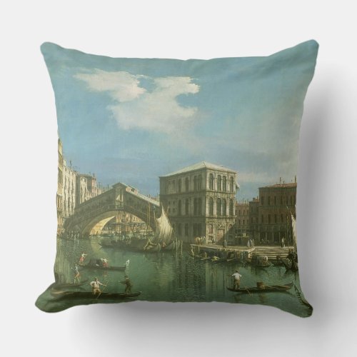 The Rialto Bridge Venice Throw Pillow