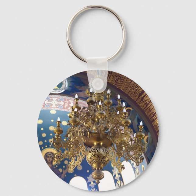 The rich decoration of the Orthodox Cathedral Keychain (Front)