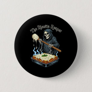 The Ricotta Reaper Funny Italian Halloween Lasagna Button