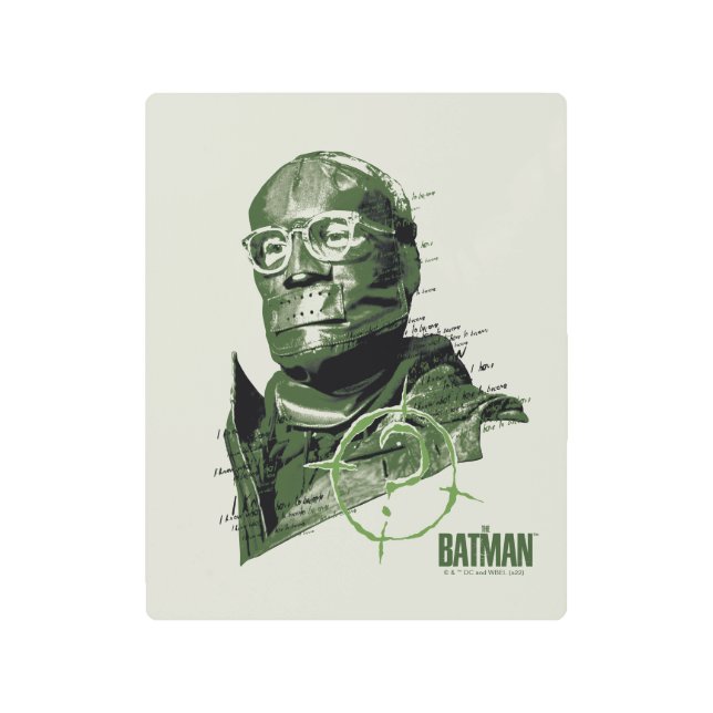 The Riddler Character Graphic Metal Print (Front)