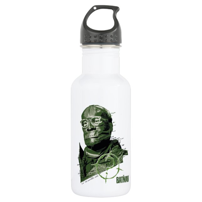 The Riddler Character Graphic Stainless Steel Water Bottle (Front)