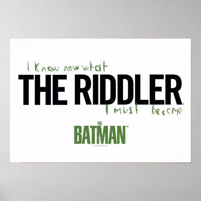 The Riddler - I Know What I Must Become Poster (Front)