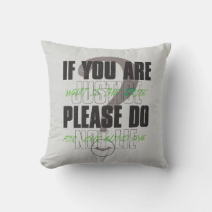 The Riddler - If You Are Justice Please Do Not Lie Throw Pillow