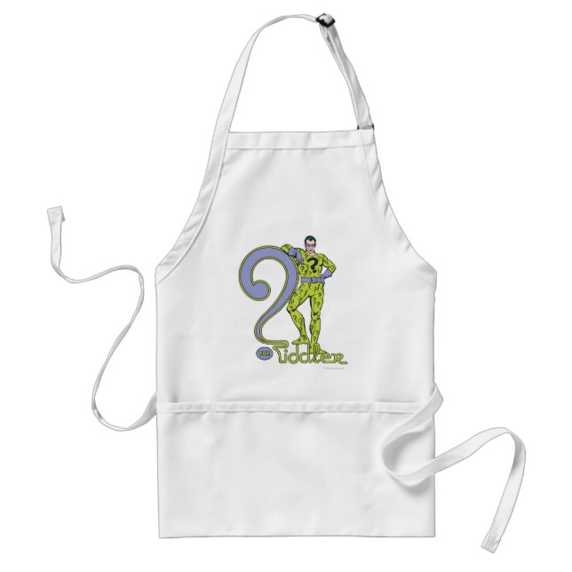 The Riddler & Logo Green Adult Apron (Front)