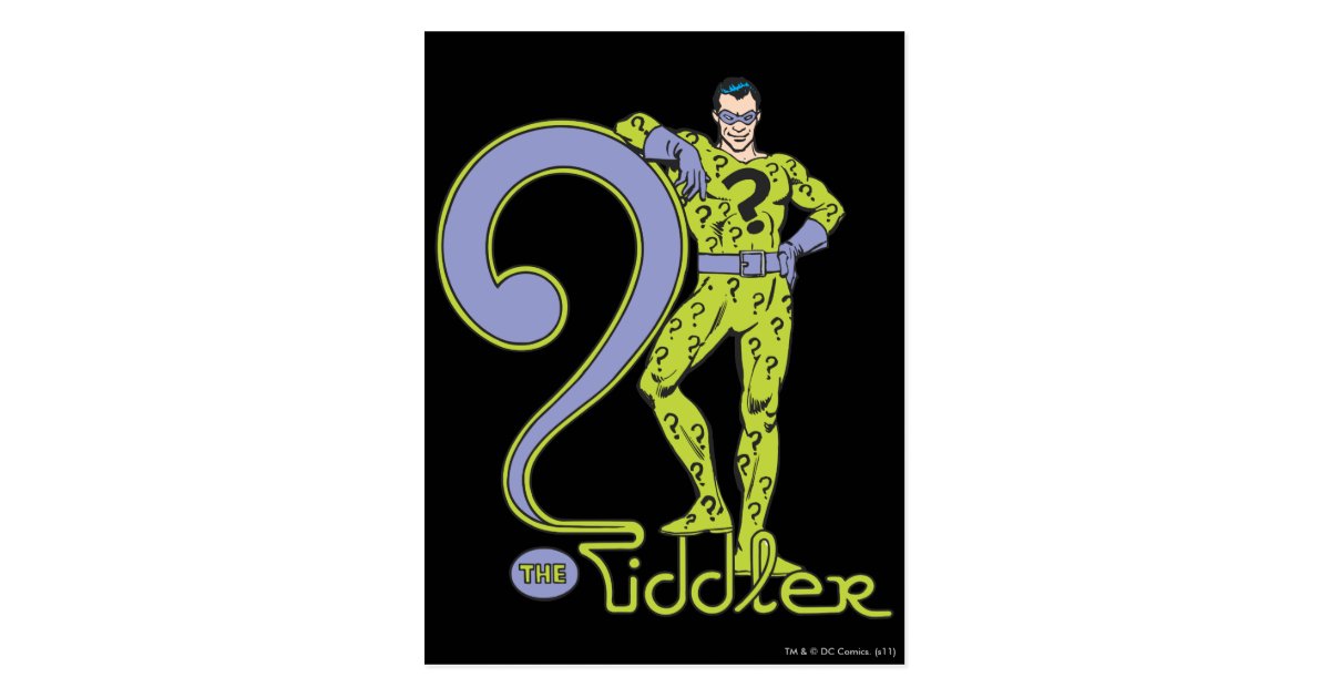 The Riddler & Logo Green Postcard | Zazzle.com
