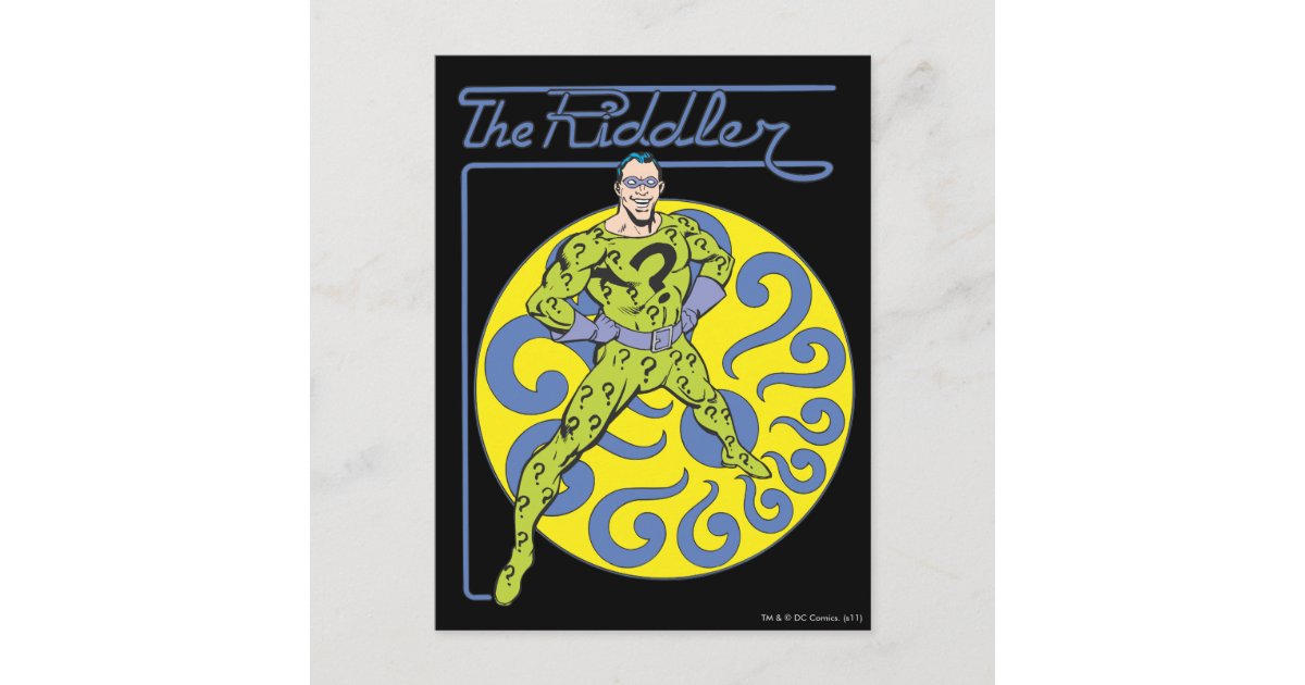 Purple Riddler Logo The Riddler & Logo Purple Postcard | Zazzle