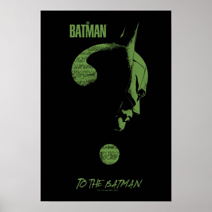 The Riddler "To The Batman" Question Mark Poster Zazzle