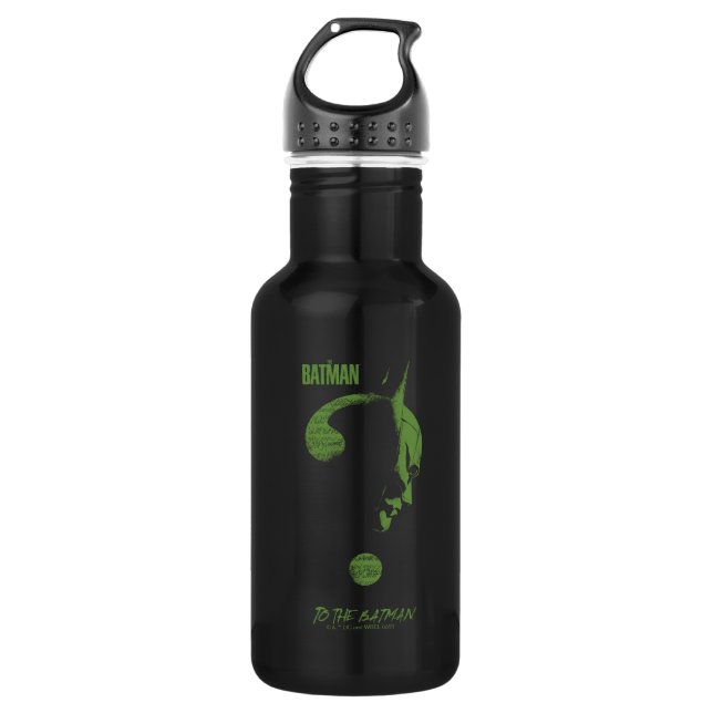 The Riddler "To The Batman" Question Mark Stainless Steel Water Bottle (Front)