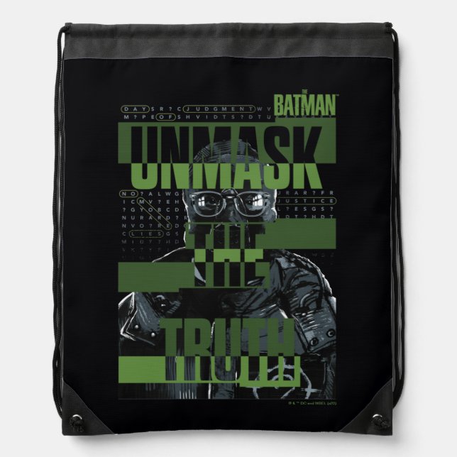 The Riddler - Unmask The Truth Drawstring Bag (Front)