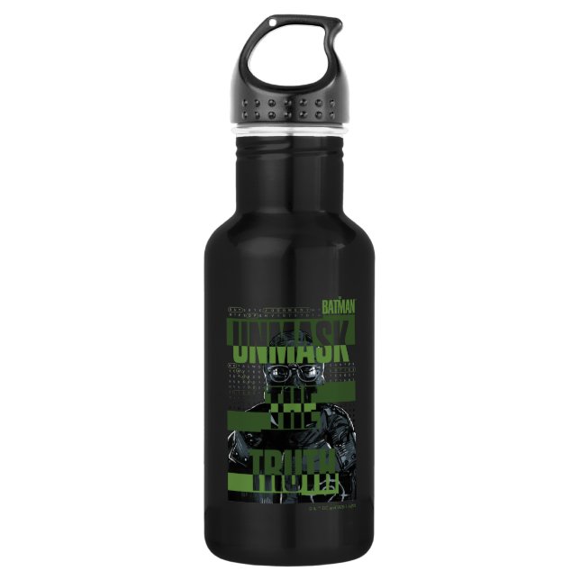 The Riddler - Unmask The Truth Stainless Steel Water Bottle (Front)
