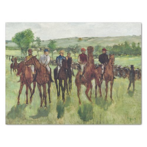 The Riders by Edgar Degas 1885 horses jockeys Tissue Paper