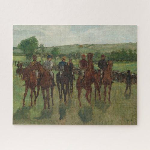 The Riders Fine Art by Edgar Degas Jigsaw Puzzle