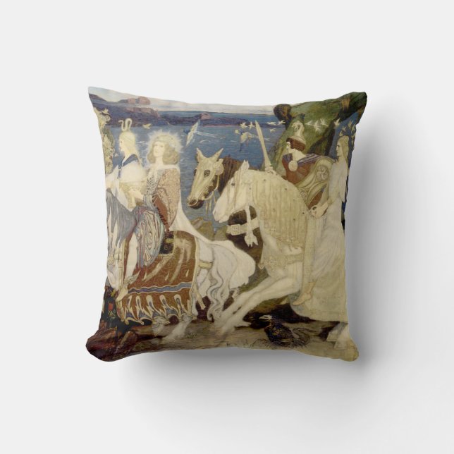 The Riders of the Sidhe Throw Pillow (Front)