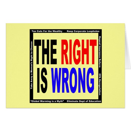 The Right Is Wrong Cards (Front Horizontal)