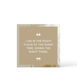 The Right Place Positive Affirmation Card