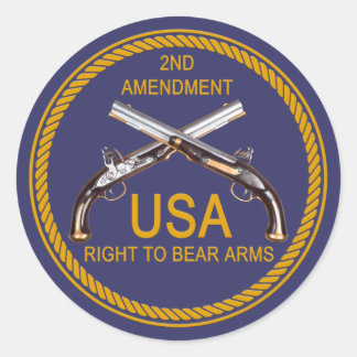 The Right To Bear Arms 3 Classic Round Sticker
