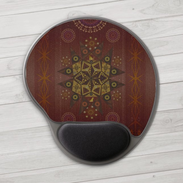 The righteousness protector of Geo tantrum mandala Gel Mouse Pad (Creator Uploaded)