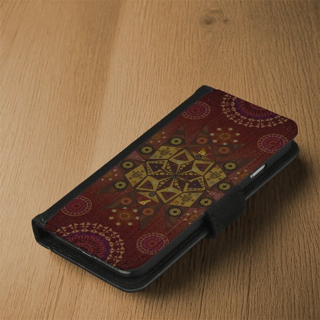 The righteousness protector of Geo tantrum mandala iPhone Wallet Case (Creator Uploaded)