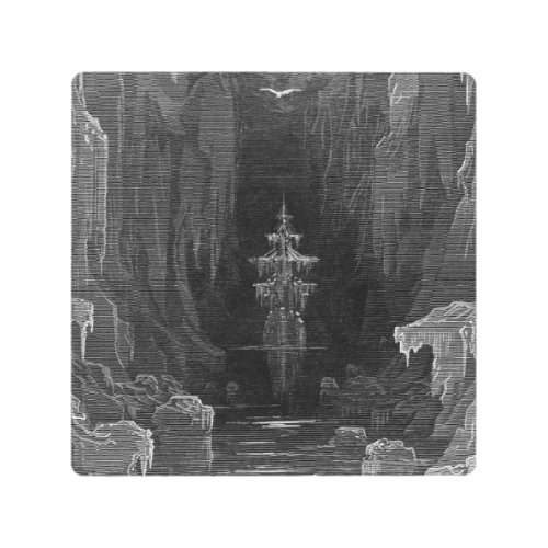 The Rime Of The Ancient Mariner Gustave Dore Metal Print