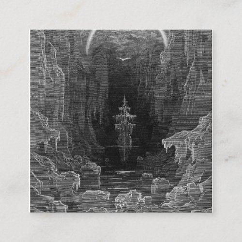 The Rime Of The Ancient Mariner Gustave Dore Square Business Card