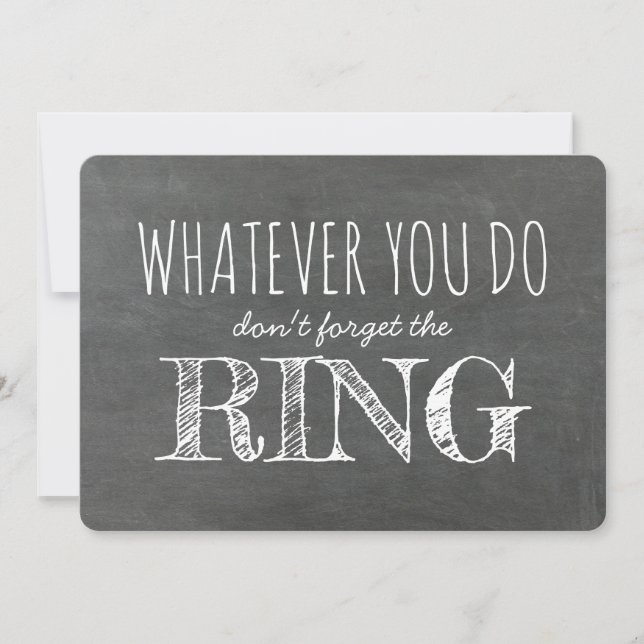The Ring - Funny Ring Bearer Proposal Invitation (Front)