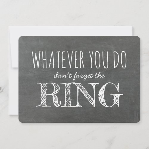 The Ring _ Funny Ring Bearer Proposal Invitation