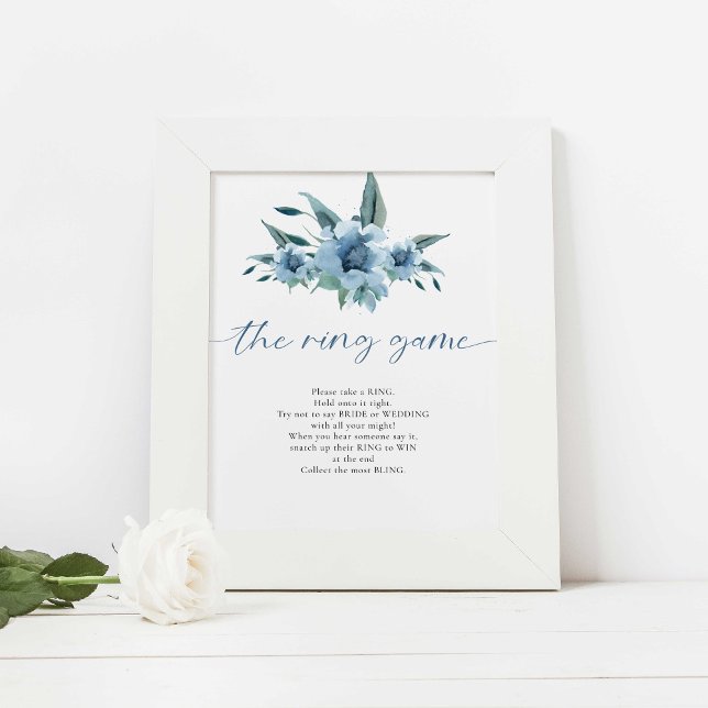 The Ring Game Something Blue Bridal Shower Poster (Creator Uploaded)