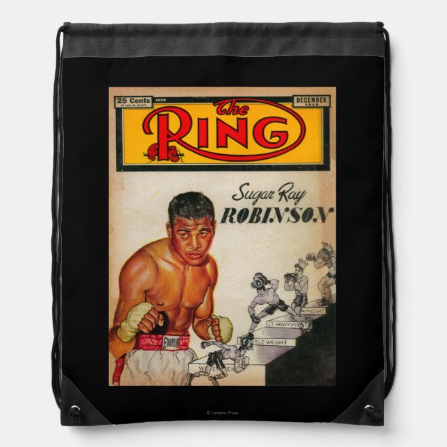 The Ring Magazine Cover 2 Drawstring Bag (Front)
