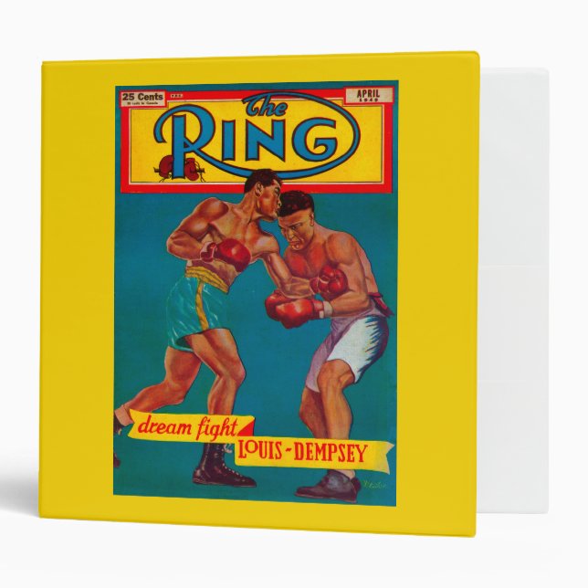 The Ring Magazine Cover 3 Ring Binder (Front/Inside)